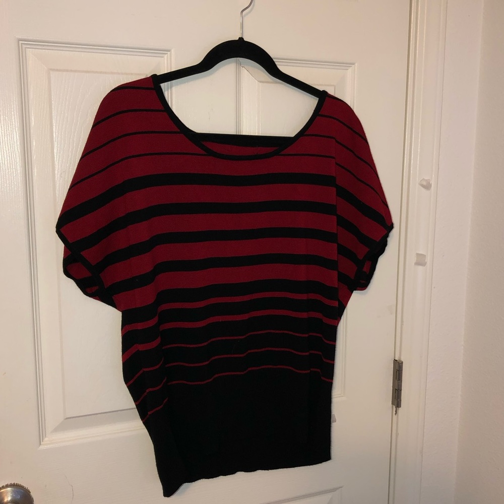 black and red shirt